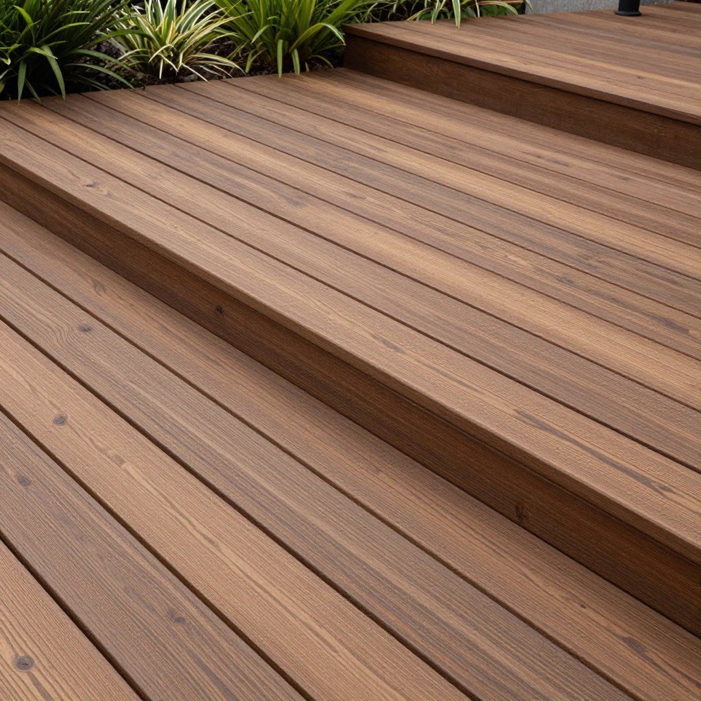 أرضية خشبية خارجية في حديقة كويتية أرضية خشبية خارجية في حديقة كويتية