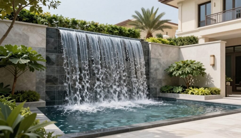 أفكار تصميم شلالات مبتكرة للحدائق الكويتية الحديثة أفكار تصميم شلالات مبتكرة للحدائق الكويتية الحديثة