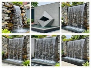 أنواع مختلفة من تصميم الشلالات في الحدائق