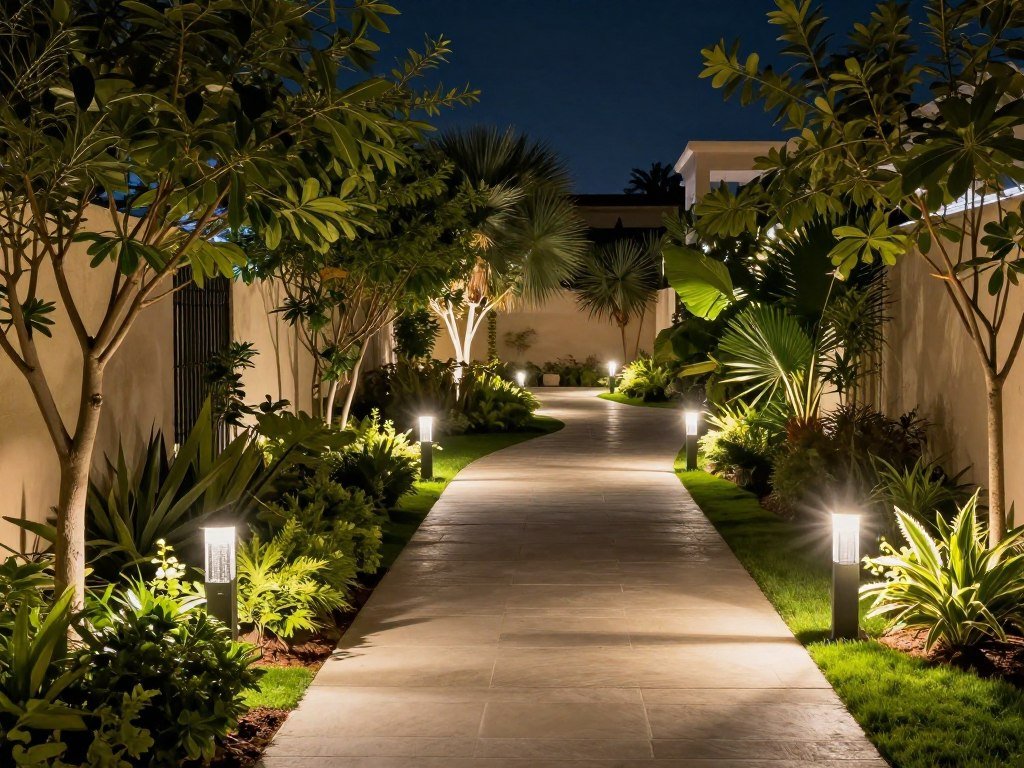إضاءة الحدائق الخارجية بتصميم احترافي إضاءة الحدائق الخارجية بتصميم احترافي