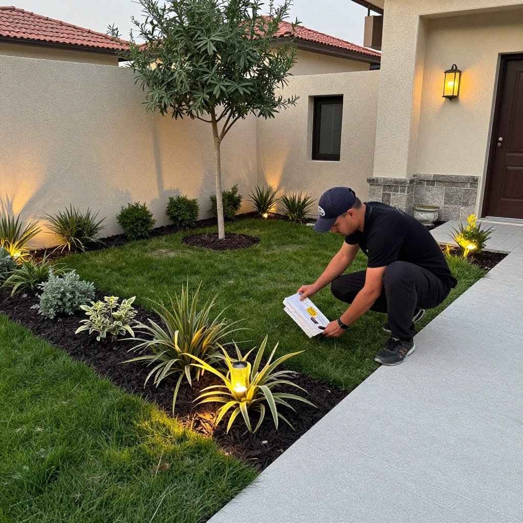 اللمسات النهائية للحديقة المكتملة