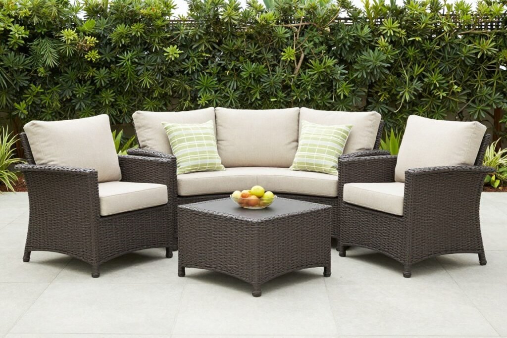 باقة جلسة خارجية اقتصادية للحدائق الصغيرة