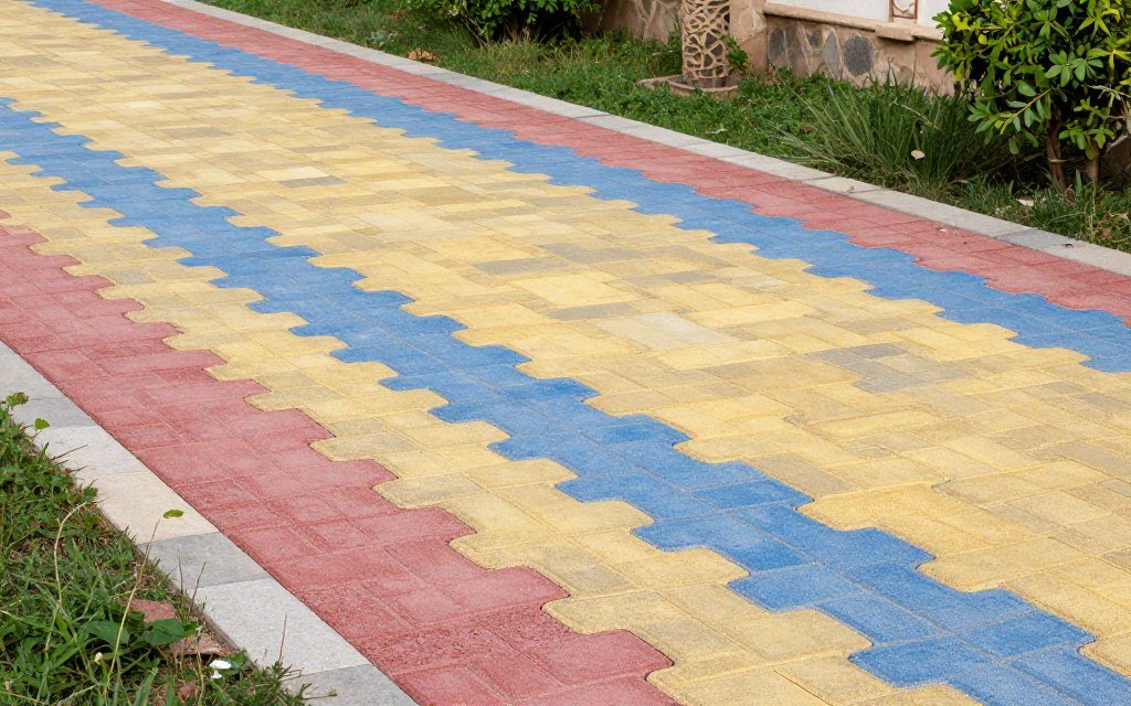 بلاط متداخل بعد الصيانة الجيدة