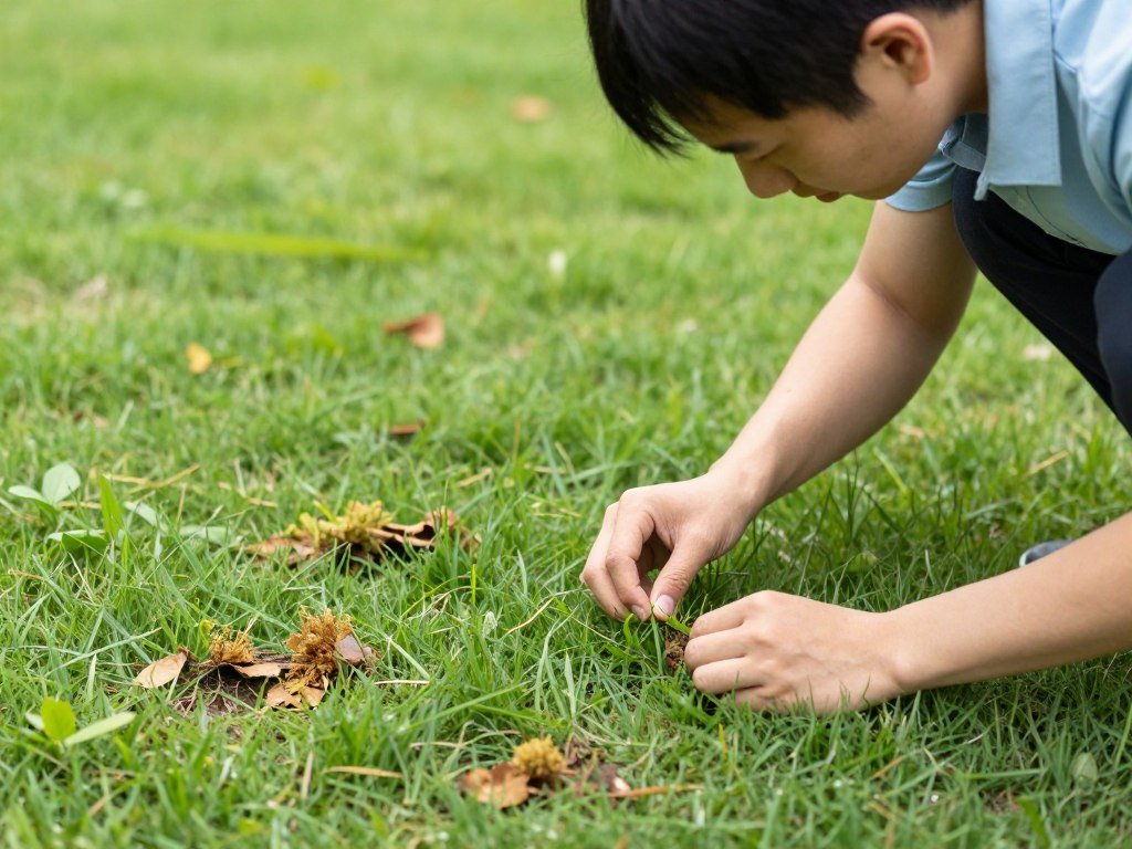 تشخيص مشاكل العشب الطبيعي