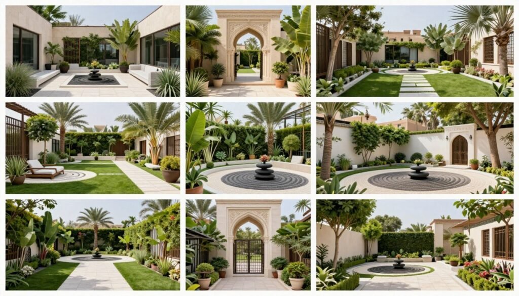تصاميم حدائق متنوعة تشمل الطراز الحديث والكلاسيكي والاستوائي تصاميم حدائق متنوعة تشمل الطراز الحديث والكلاسيكي والاستوائي