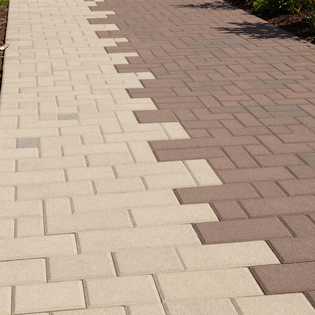 تصميم بلاط متداخل بألوان متدرجة