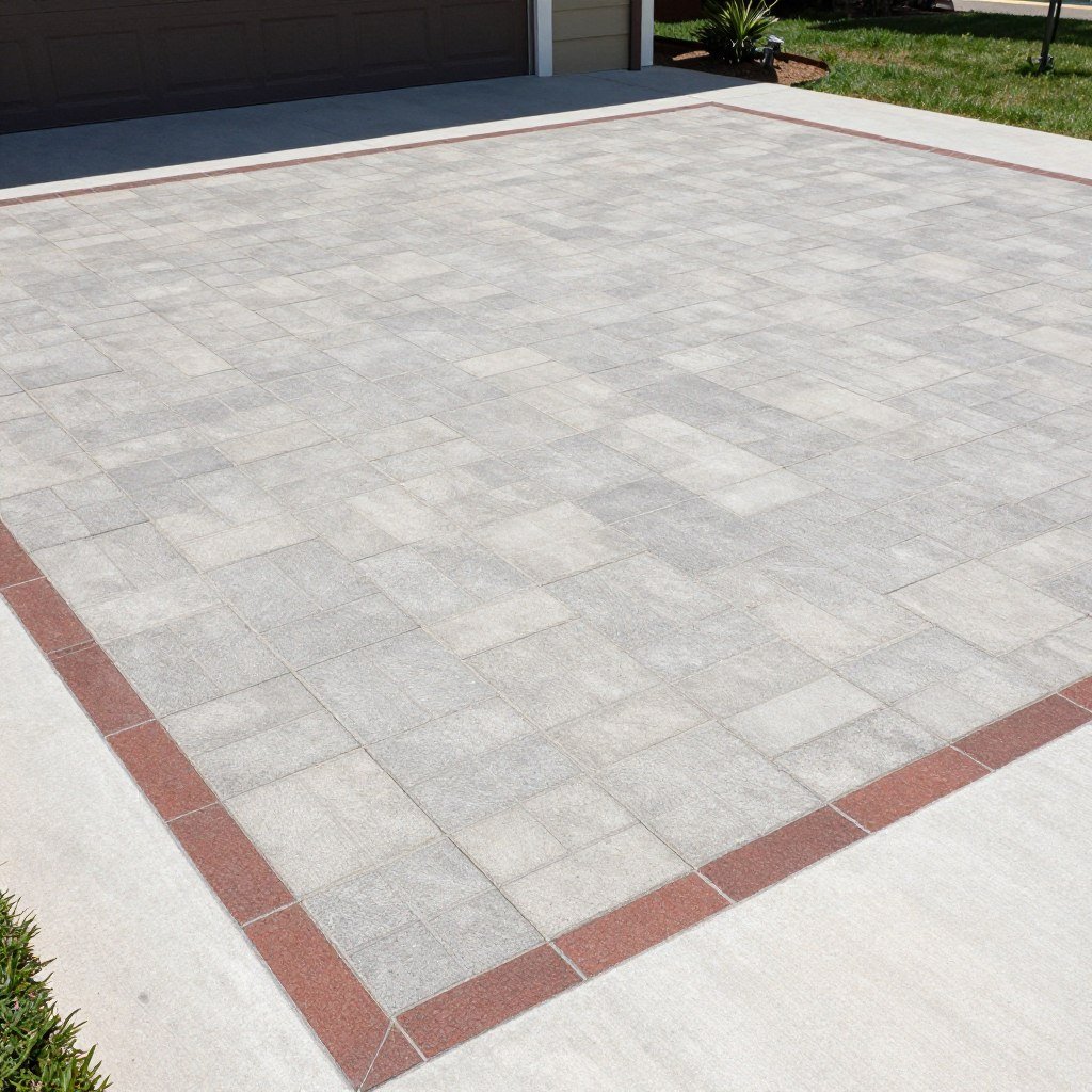 تصميم بلاط متداخل بحدود ملونة