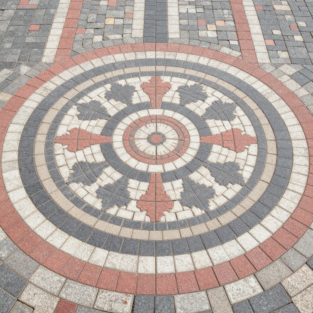 تصميم بلاط متداخل بشكل دائري