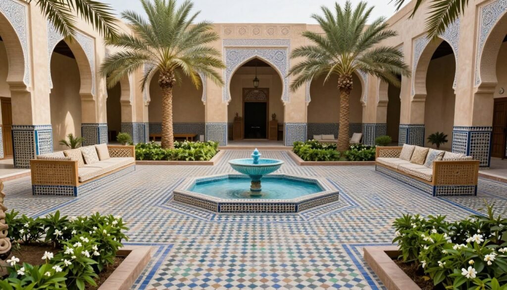 تصميم حدائق عربية تقليدية تصميم حدائق عربية تقليدية