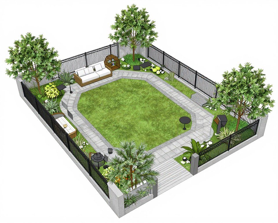 تصميم حدائق منازل عصري