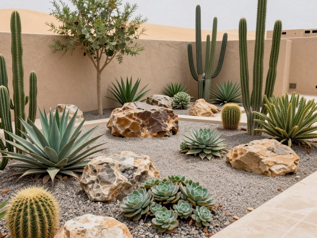 تصميم حديقة صحراوية كويتية تصميم حديقة صحراوية كويتية