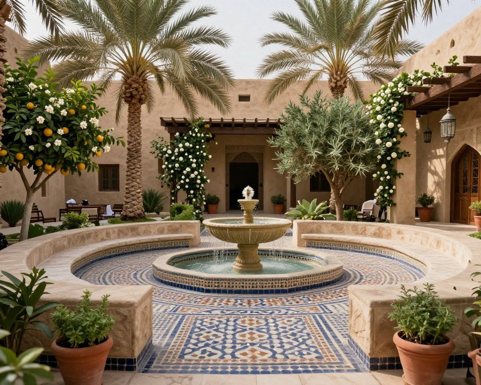 تصميم حديقة عربية تقليدية في الكويت تصميم حديقة عربية تقليدية في الكويت