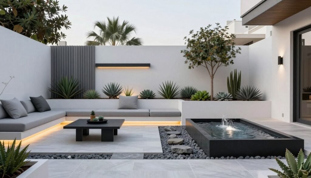 تصميم حديقة عصرية في منطقة الجابرية تصميم حديقة عصرية في منطقة الجابرية