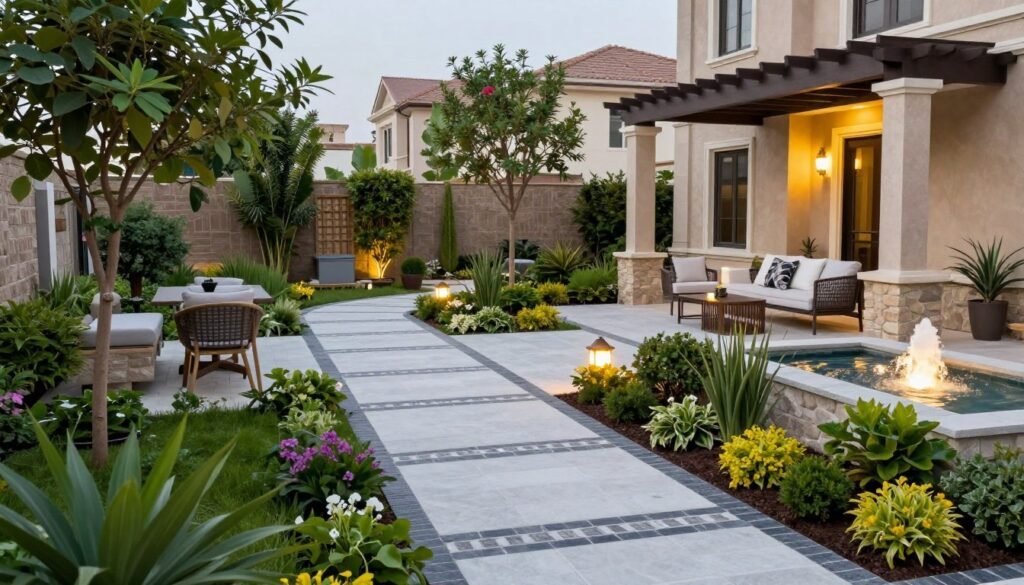 تصميم حديقة منزلية متكامل في كيفان