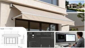 تصميم مظلات هندسية حديثة في الكويت