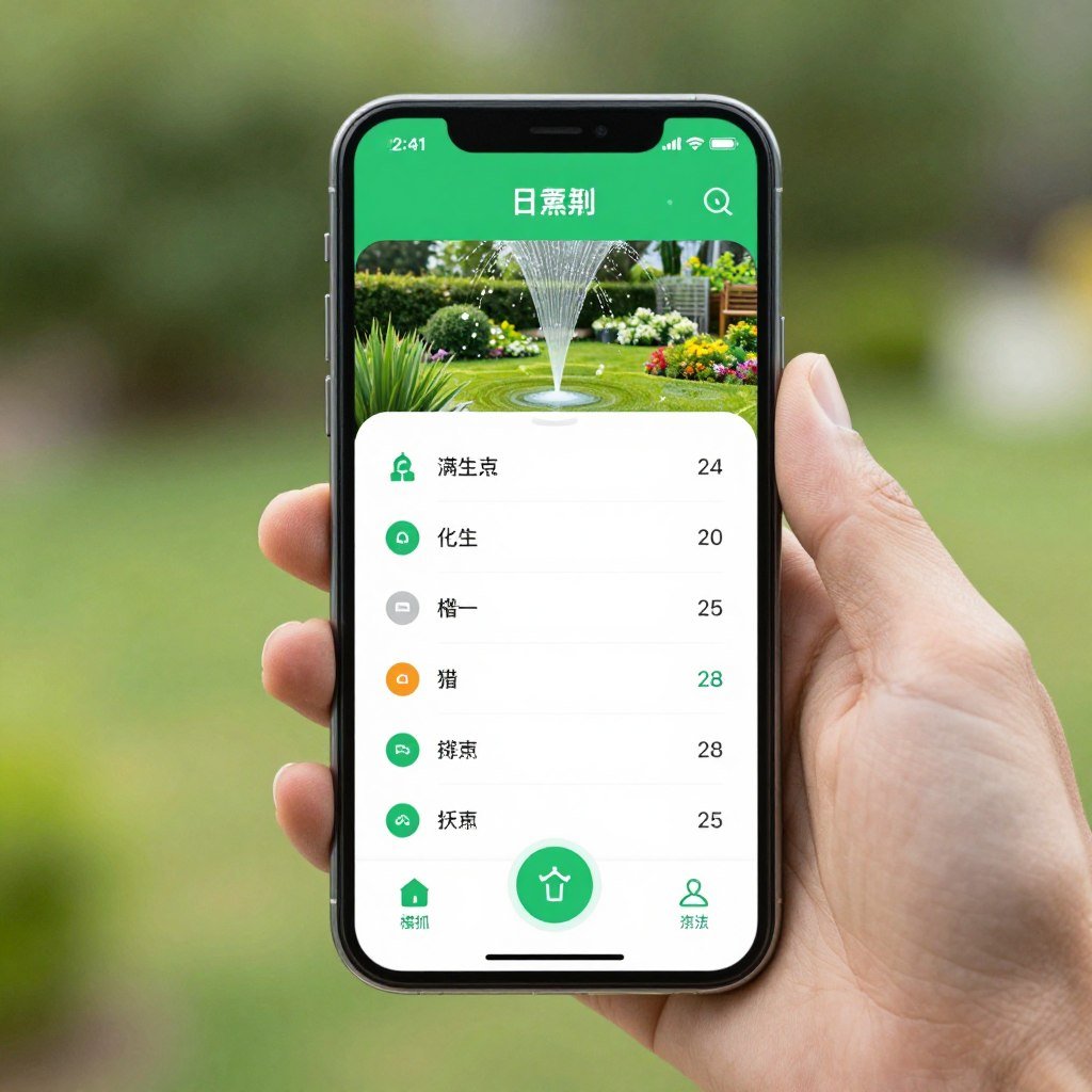 تطبيق التحكم في نظام الري الذكي للحدائق تطبيق التحكم في نظام الري الذكي للحدائق