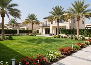 تنسيق حدائق الأحمدي بتصميم عصري وألوان طبيعية متناسقة