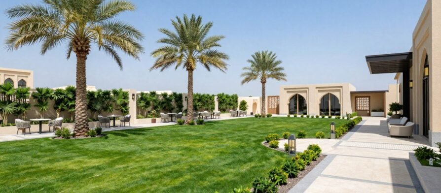 تنسيق حدائق الروضة بتصميم عصري في الكويت