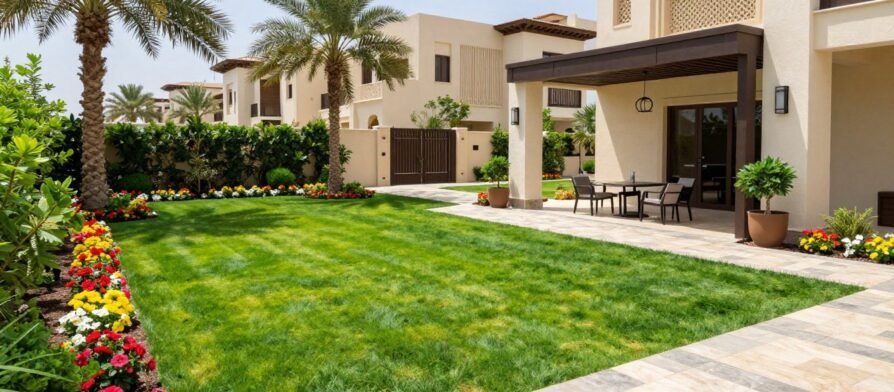 تنسيق حدائق العارضية - حديقة منزل جميلة في الكويت