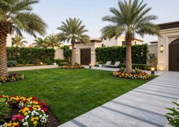 تنسيق حدائق العديلية - حديقة منزلية فاخرة بتصميم عصري