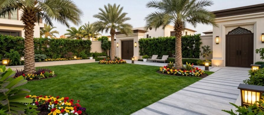 تنسيق حدائق العديلية - حديقة منزلية فاخرة بتصميم عصري