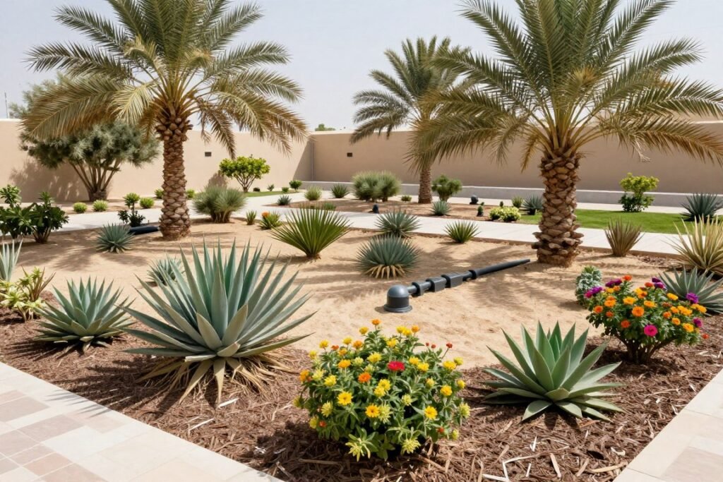 تنسيق حدائق الكويت - نباتات محلية متأقلمة مع المناخ الصحراوي تنسيق حدائق الكويت - نباتات محلية متأقلمة مع المناخ الصحراوي