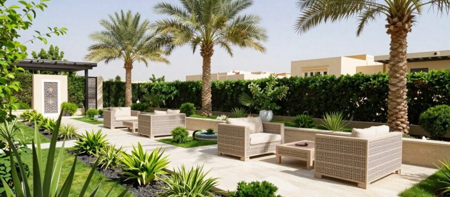 تنسيق حدائق حولي - حديقة منزلية جميلة في الكويت