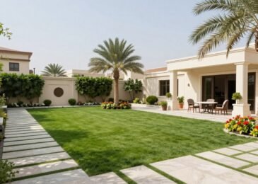 تنسيق حدائق خيطان - حديقة منزلية جميلة مع تصميم عصري