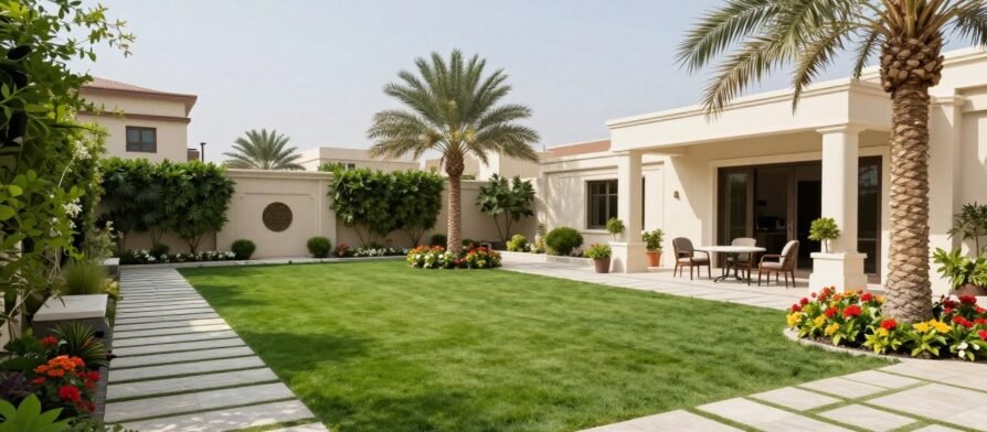 تنسيق حدائق خيطان - حديقة منزلية جميلة مع تصميم عصري