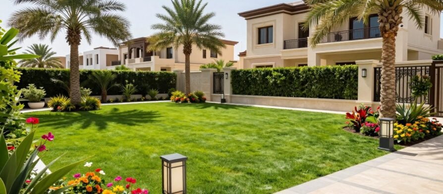 تنسيق حدائق في الكويت - حديقة منزلية فاخرة في سعد العبدالله