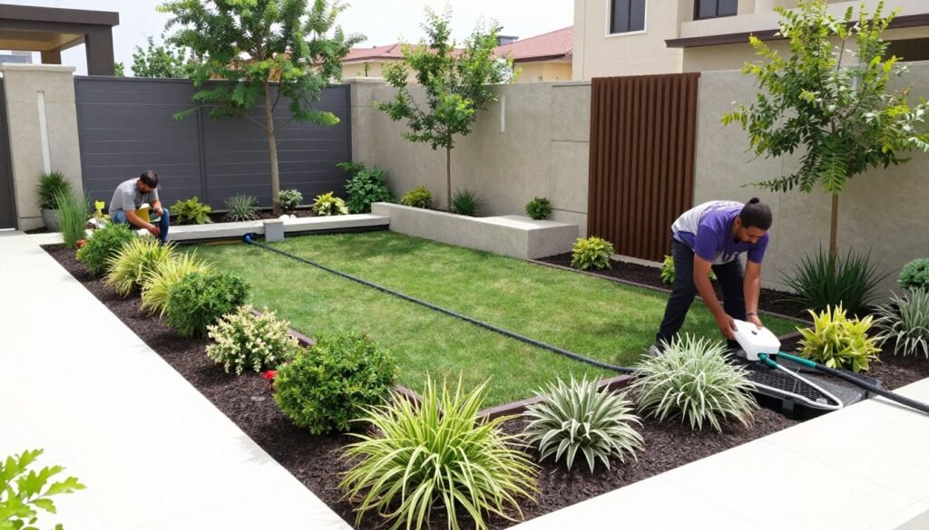 تنسيق حدائق كيفان احترافي من دار الروضة