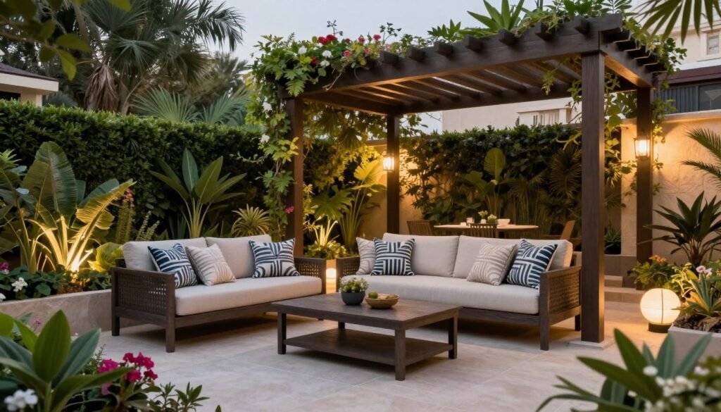 جلسات خارجية في حديقة منزل بالجابرية جلسات خارجية في حديقة منزل بالجابرية