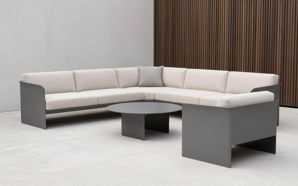 جلسة خارجية مودرن بتصميم عصري وخطوط نظيفة