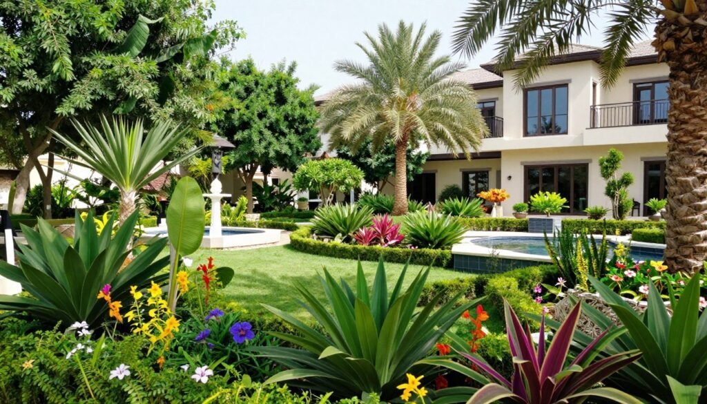 حديقة استوائية غنية بالنباتات في منزل بالأحمدي حديقة استوائية غنية بالنباتات في منزل بالأحمدي