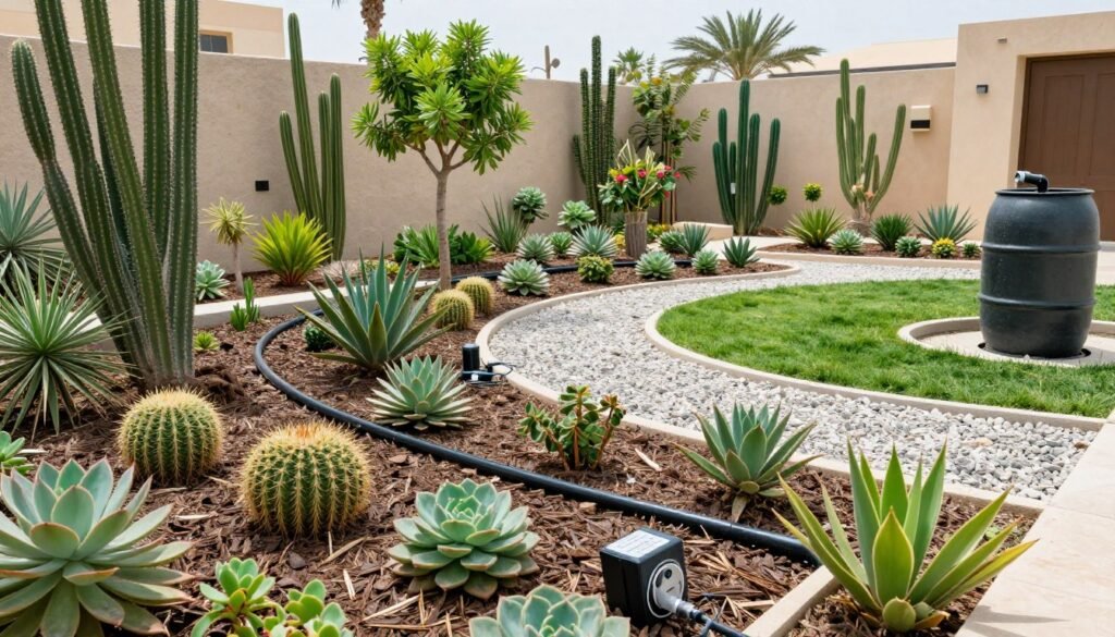 حديقة مستدامة موفرة للمياه في الكويت حديقة مستدامة موفرة للمياه في الكويت