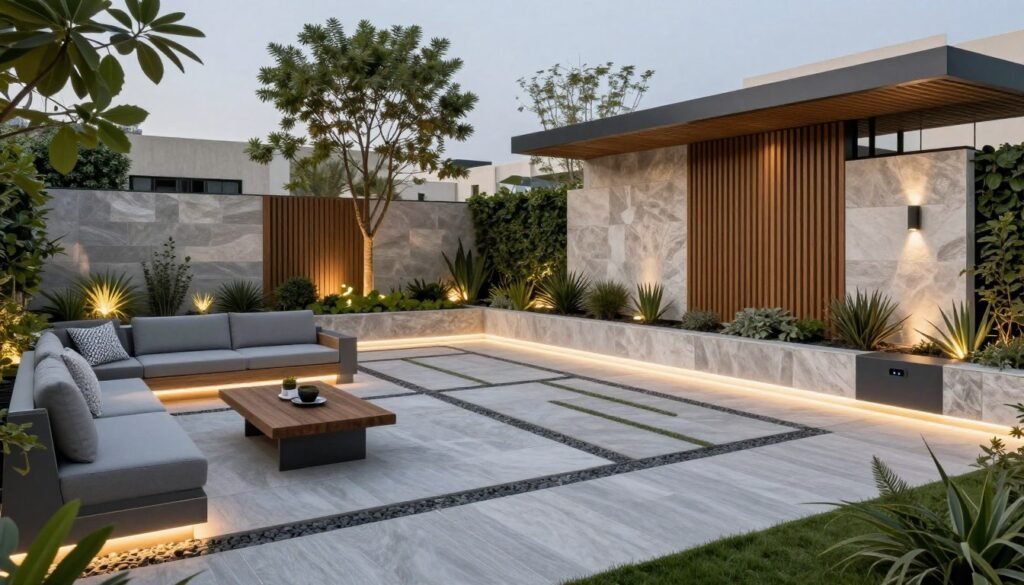 حديقة منزلية عصرية بتصميم حديث