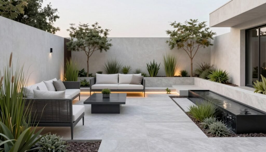 حديقة منزلية عصرية في الكويت حديقة منزلية عصرية في الكويت