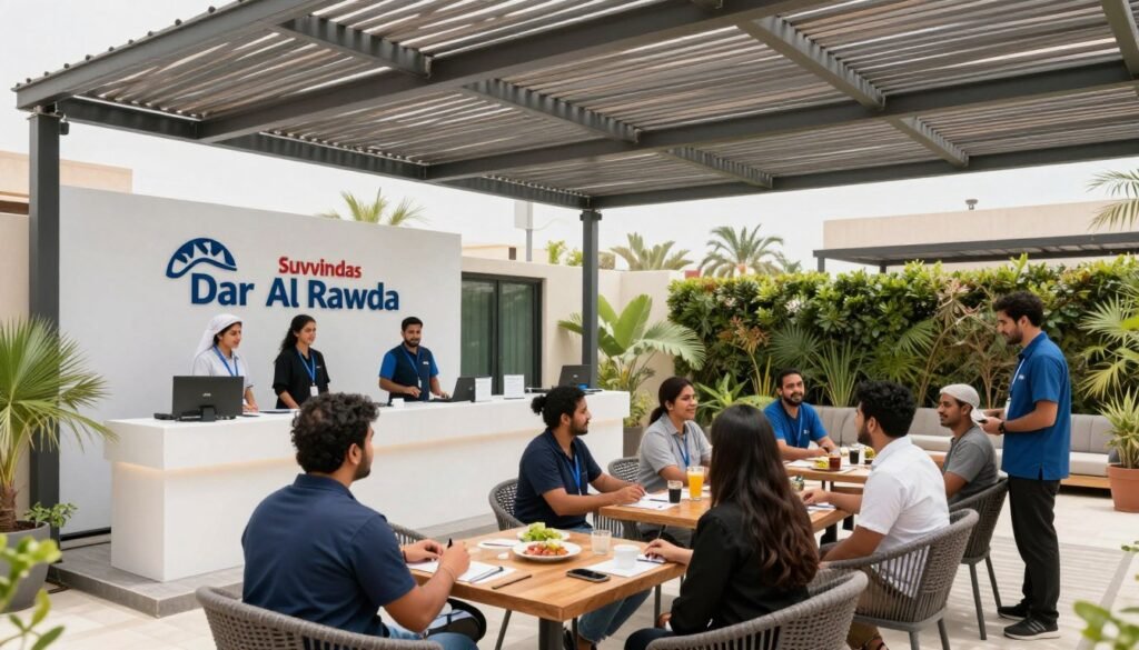 خدمات تركيب مظلات احترافية من دار الروضة