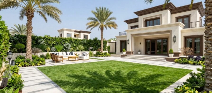 دار الروضة لتنسيق الحدائق في الكويت - حديقة منزل فاخرة