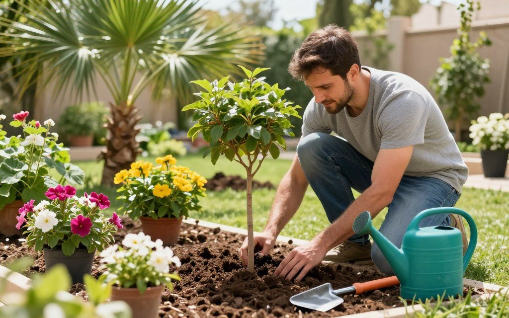زراعة النباتات والأشجار في حدائق الكويت زراعة النباتات والأشجار في حدائق الكويت