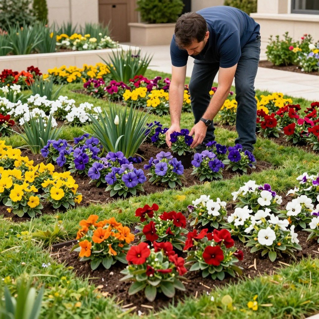 زراعة نباتات موسمية في الحدائق