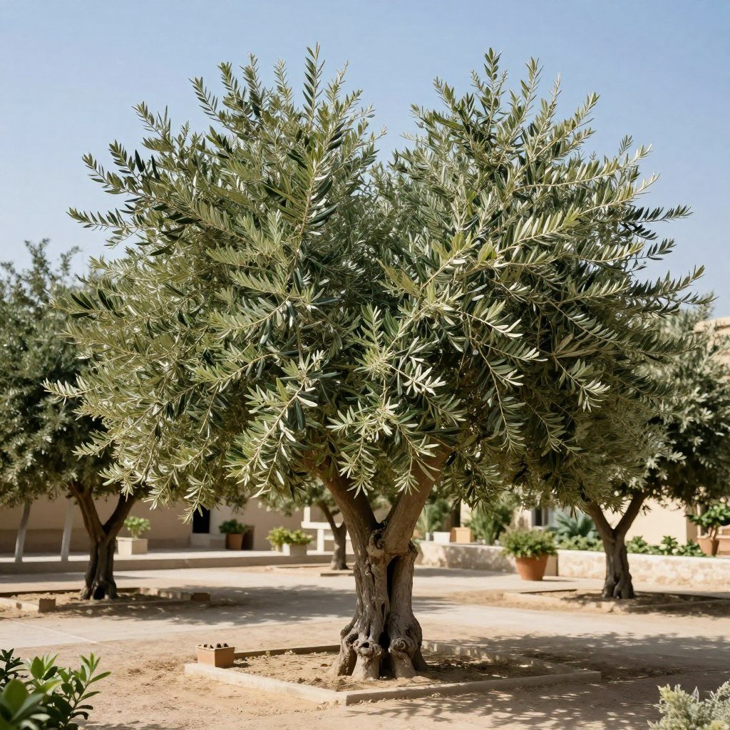 شجرة الزيتون في حدائق بيان الكويت شجرة الزيتون في حدائق بيان الكويت