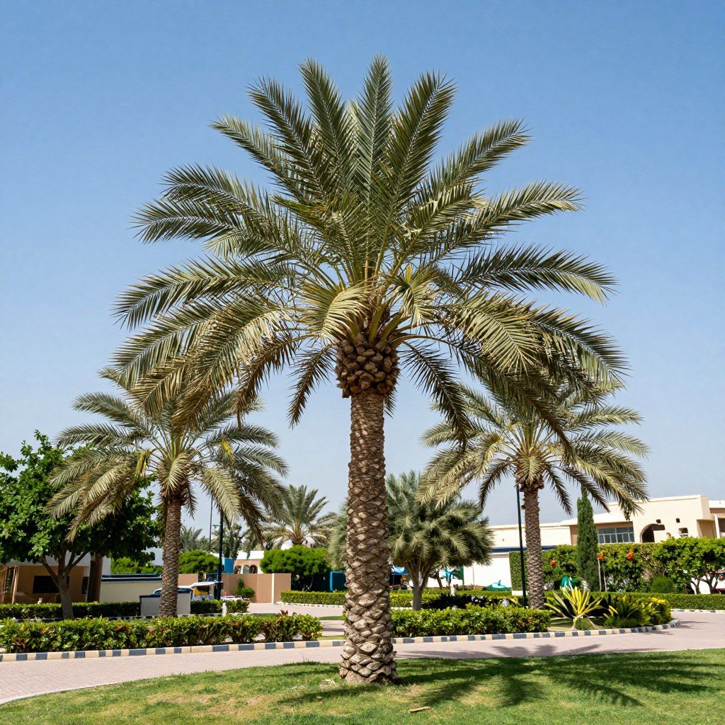 شجرة نخيل في حديقة بيان توفر الظل والجمال شجرة نخيل في حديقة بيان توفر الظل والجمال