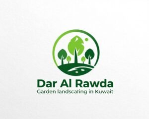 شعار دار الروضة لتنسيق الحدائق بالكويت