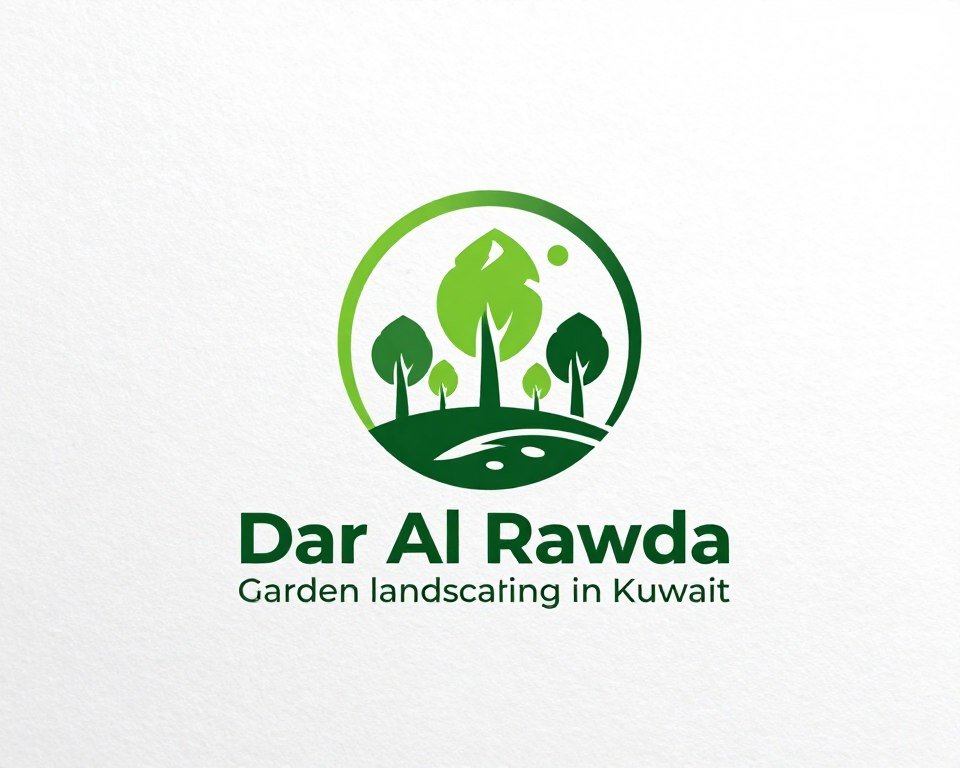 شعار دار الروضة لتنسيق الحدائق بالكويت