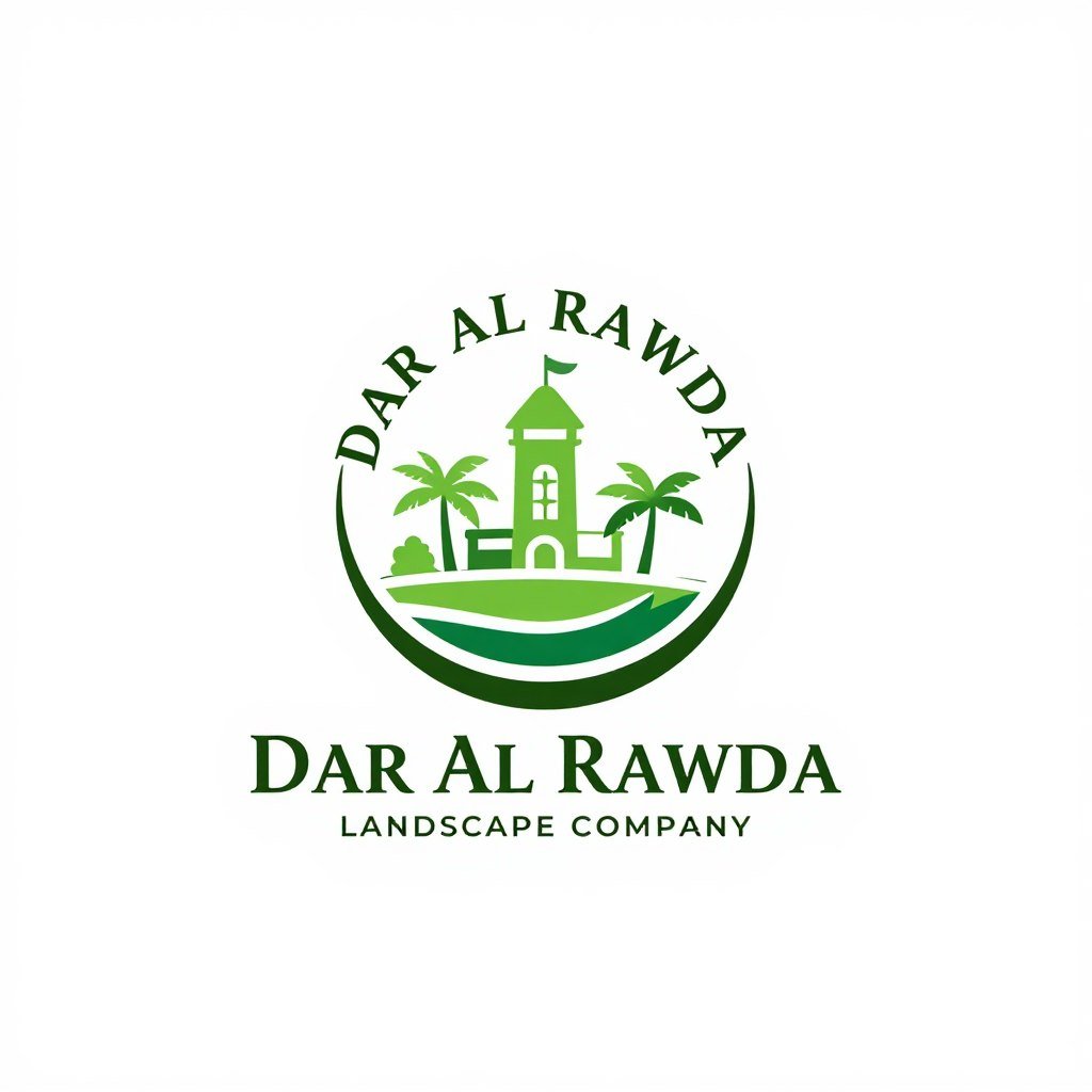 شعار دار الروضة لتنسيق الحدائق