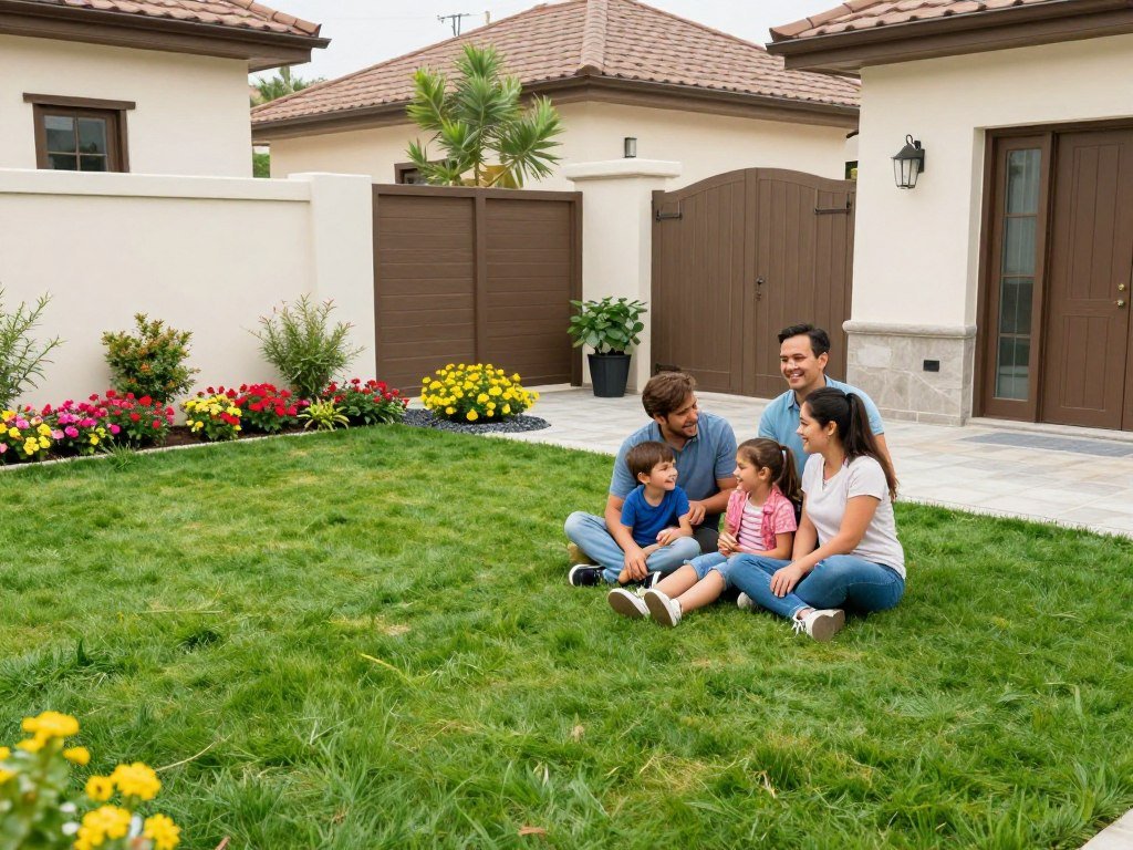 عملاء راضون عن خدمات تنسيق الحدائق