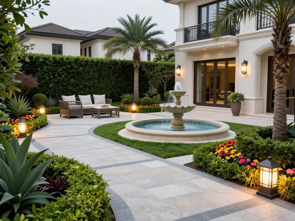 عناصر تصميم حدائق الفلل عناصر تصميم حدائق الفلل