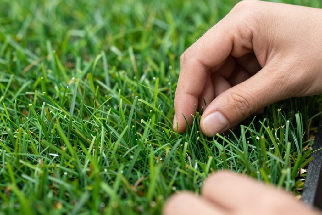 فحص جودة العشب الصناعي فحص جودة العشب الصناعي