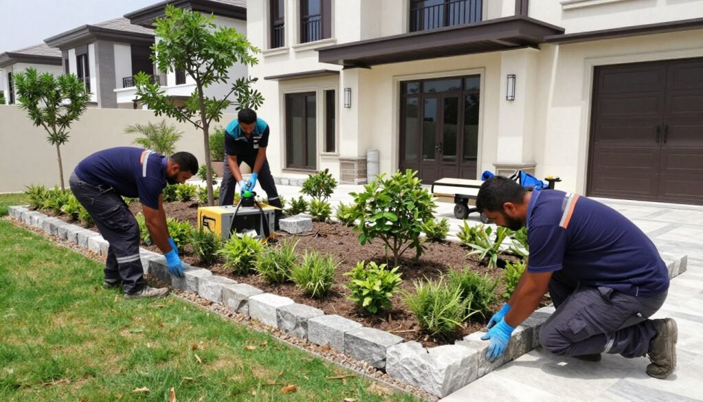 فريق عمل دار الروضة المحترف في تنسيق الحدائق